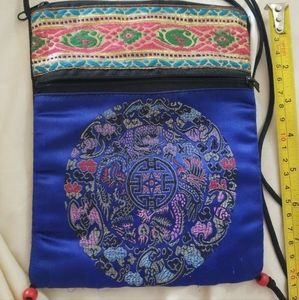 Nepalese Silk Hindu embroidered Crossbody read